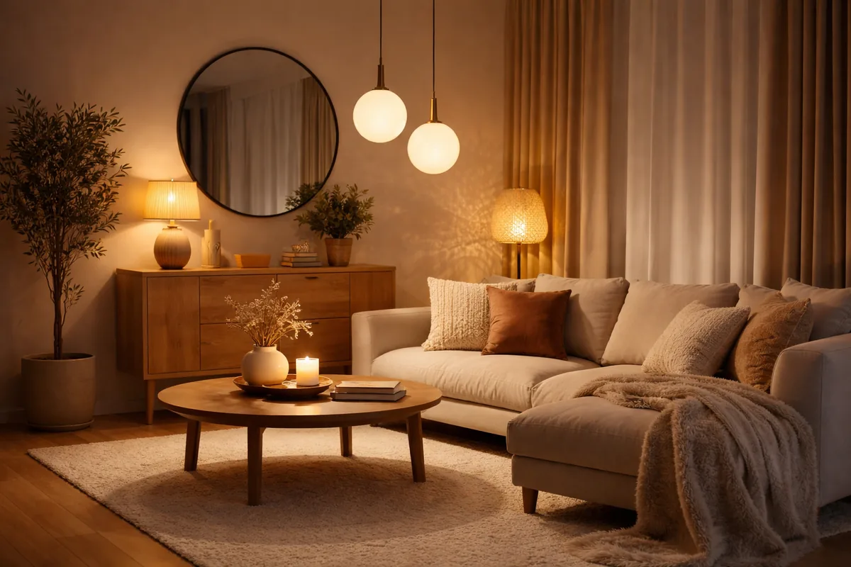 Quel type d'éclairage privilégier pour un salon cosy